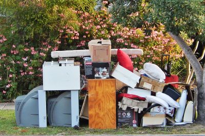 Boxes and rubbish sitting by the kerb for Council Pick Up Sydney