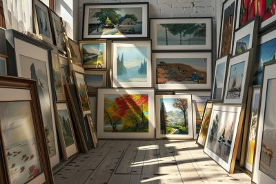 art collection of paintings to be removed