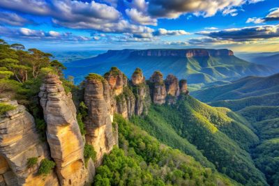 three sisters in the blue mountains